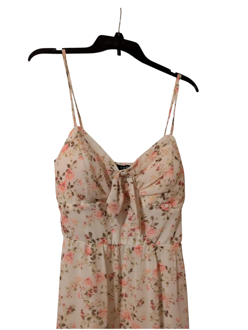 NWOT As U Wish Floral Tie-Front Dress with Pink & Green Accents Size XL